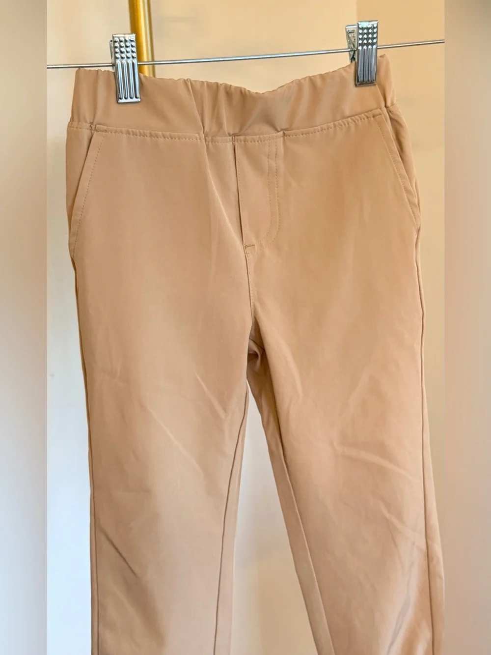 The Original Ben Sherman Boy’s Tan Elastic-Hem Khaki Joggers